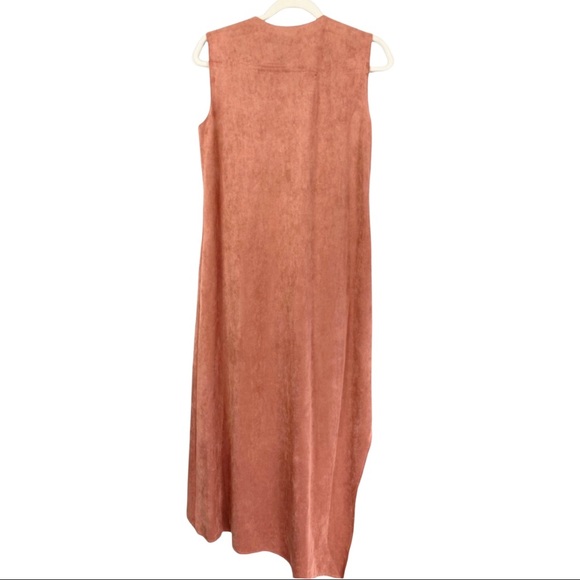 BCBG Trar Faux Suede Sleeveless Ruffle Front Dress - Picture 4 of 12